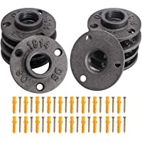 HO2NLE 10 pcs Bridas de Hierro 3-4 Soporte de Tubería Metálica Negra para Tubo de Montaje Moldeable BSP Roscado…